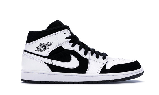 Air Jordan 1 Mid White Black  554724-113