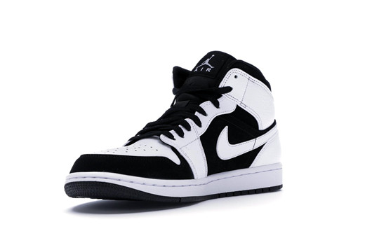 Air Jordan 1 Mid White Black  554724-113